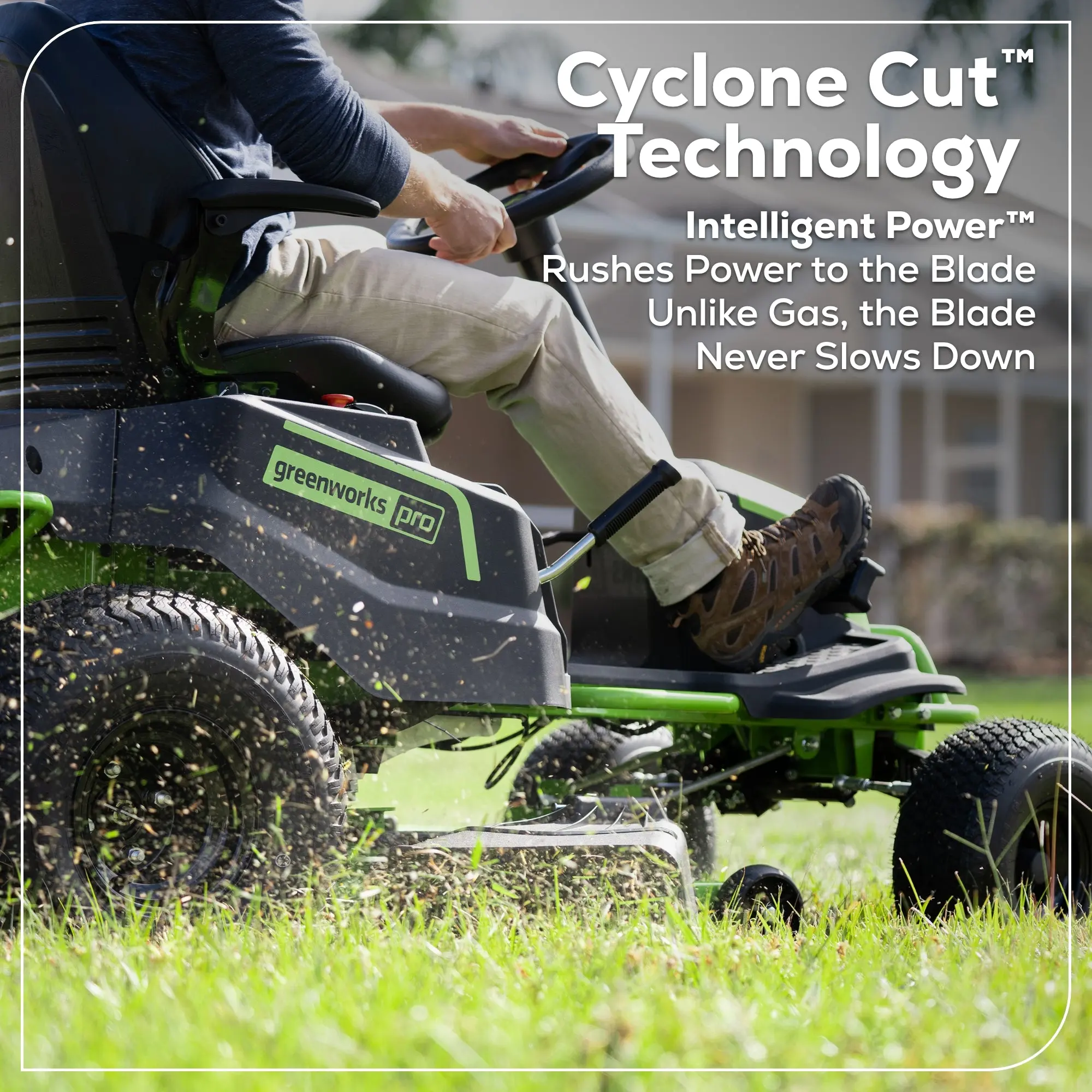 Greenworks 60V 42″ Cordless Battery CrossoverT Riding Lawn Mowers - Image 4