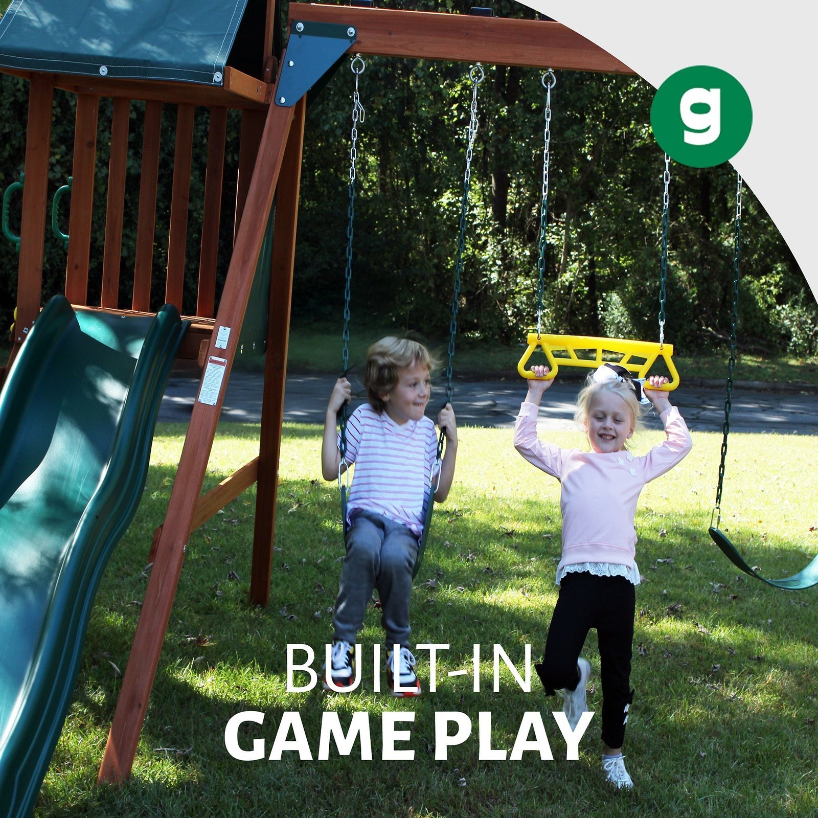 Basic Swing Set with Slide - Image 5