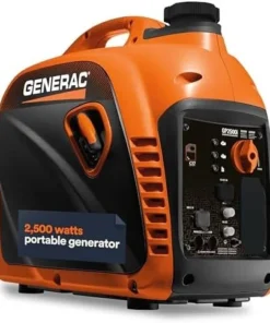 Generac 8251 GP2500i 2,500-Watt Gas Powered Portable Inverter Generator – Compact and Lightweight Design – Produces Clean, Stable Power – COsense Technologys – CARB Compliants – Orange/Black