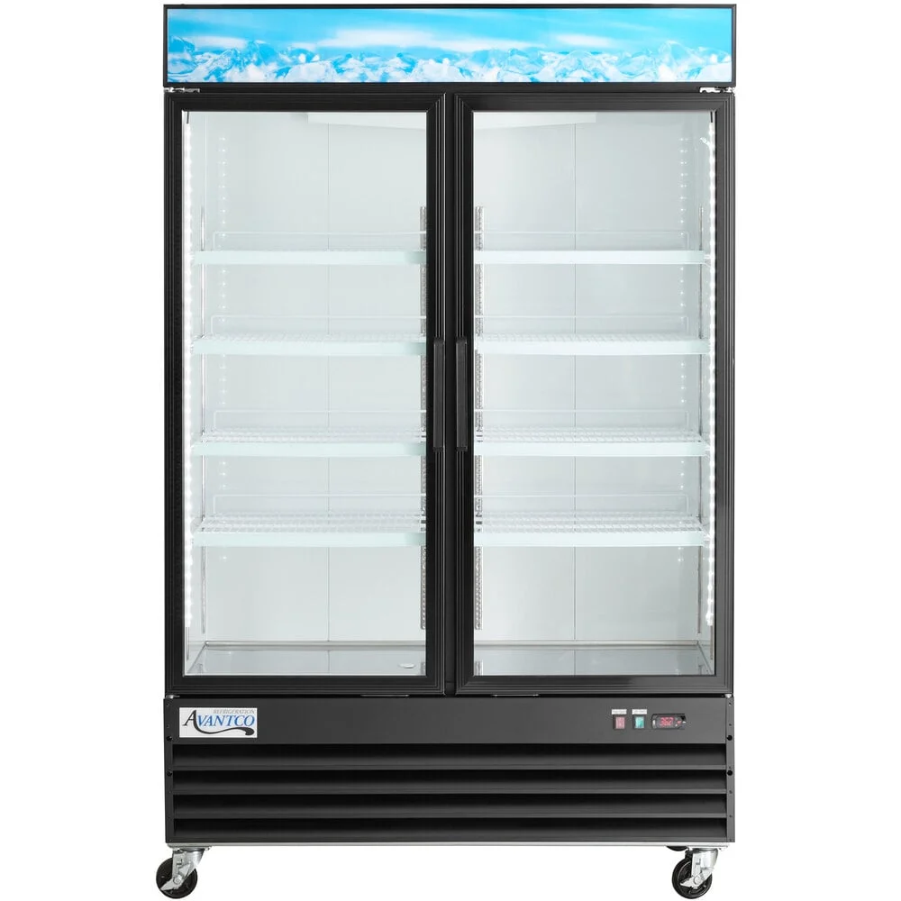 Avantco GDC-49-HC 53-Inch Black Commercial Glass Door Merchandiser Refrigerator - Image 4