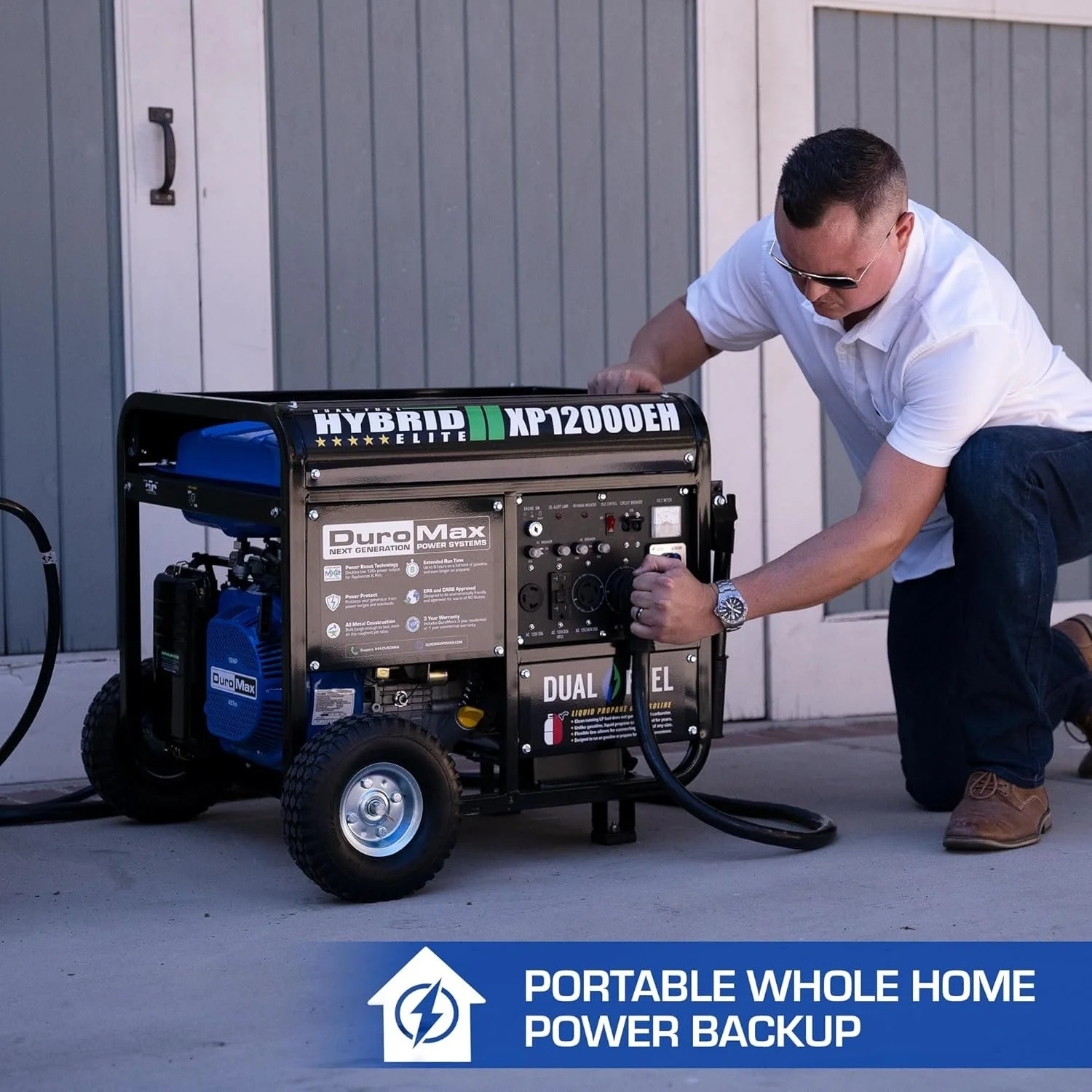 DuroMax XP12000EH 12,000 Watt Dual Fuel Portable Generators. - Image 3