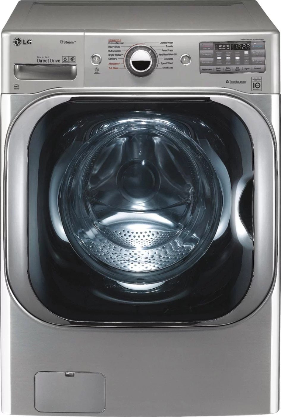 LG 5.2 Cu. Ft. Mega Capacity Smart Wi-Fi Front Load Washer with TurboWash® – Black Steel | WM8900HBA