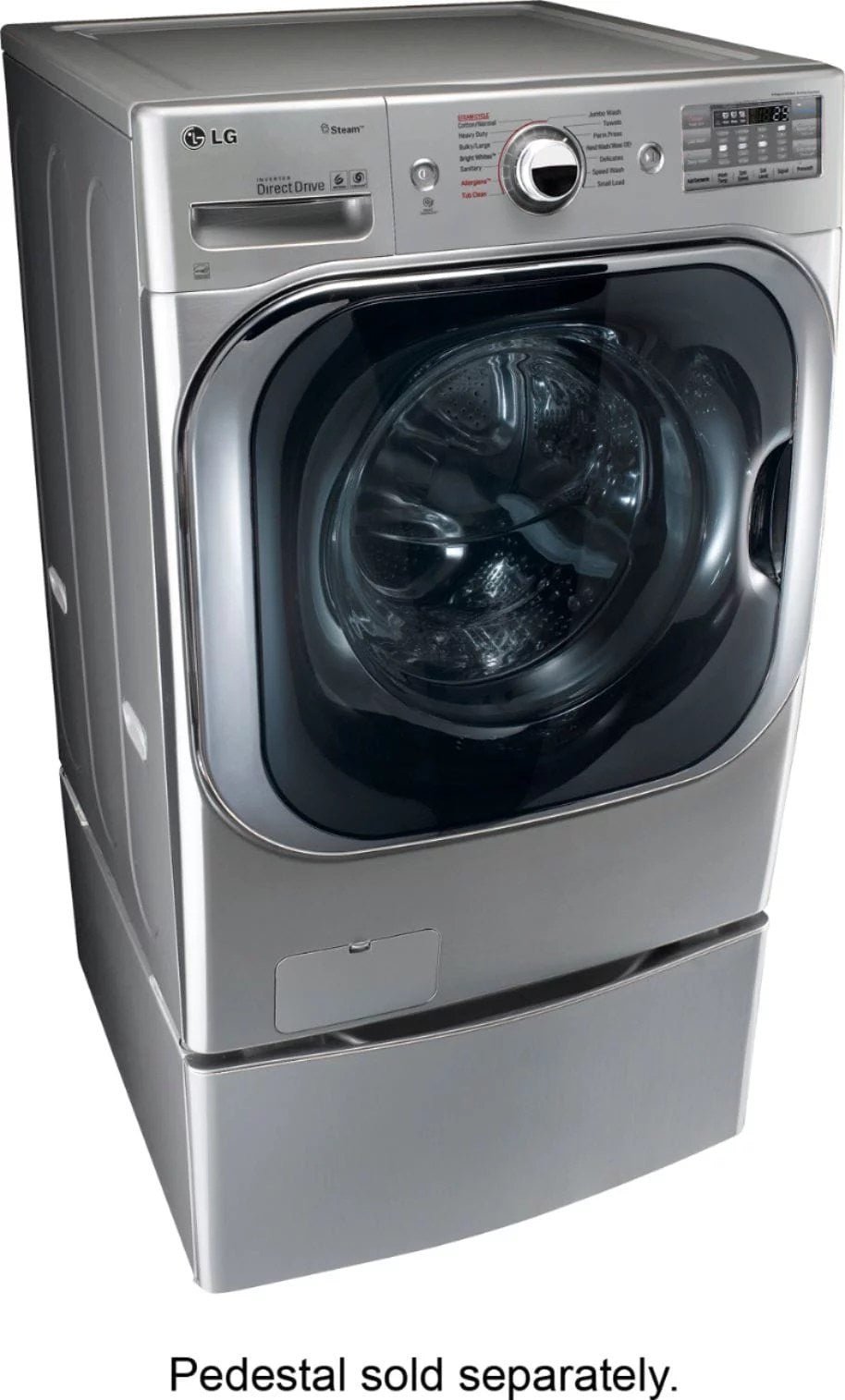 LG 5.2 Cu. Ft. Mega Capacity Smart Wi-Fi Front Load Washer with TurboWash® – Black Steel | WM8900HBA - Image 3