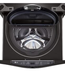 LG SideKick 1.0 Cu. Ft. High-Efficiency Smart Top Load Pedestal Washer with 3-Motion Technology – Black Steel | WD100CB