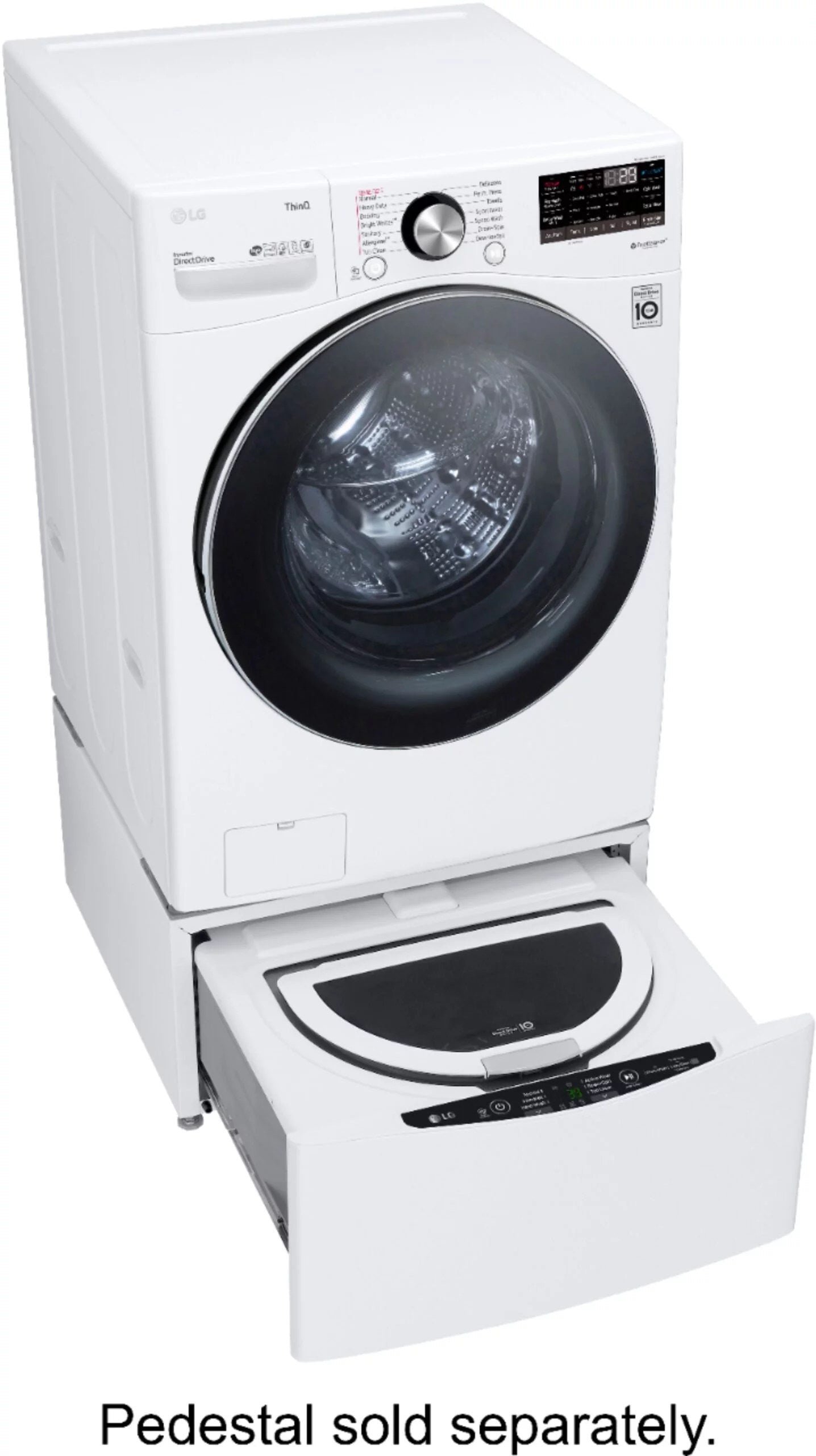 LG 5.0 Cu. Ft. High-Efficiency Stackable Front Load Washer with 6Motion™ Technology – White - Image 6