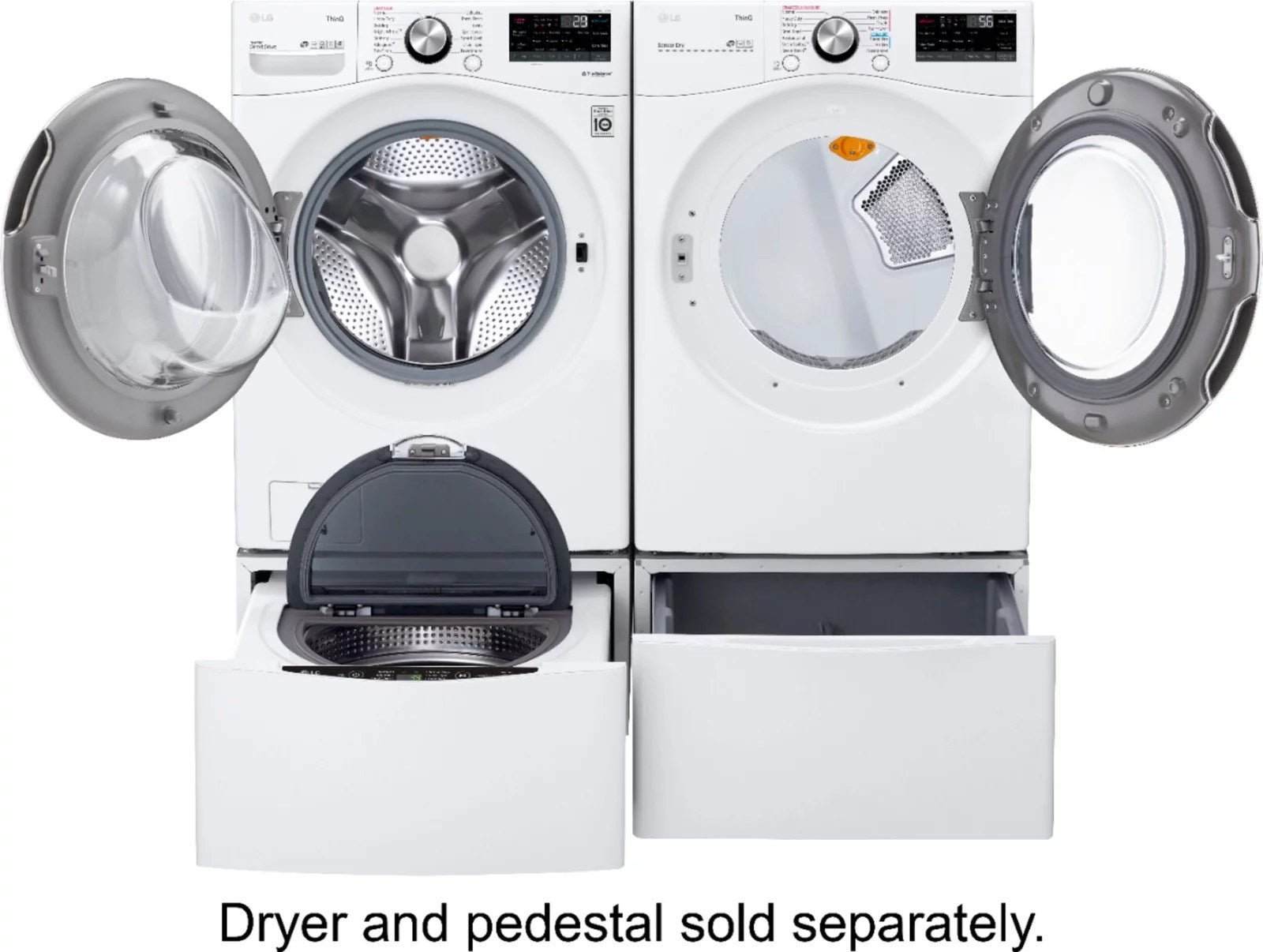LG 5.0 Cu. Ft. High-Efficiency Stackable Front Load Washer with 6Motion™ Technology – White - Image 19