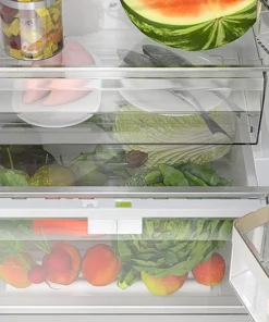 Alternative view of Bosch 500 Series 12.8 Cu. Ft. Counter-Depth Bottom-Freezer Smart Refrigerator – Stainless Steel