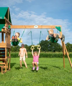 Alternative view of Backyard Discovery Belmont All Cedar Swing Set