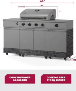 Alternative view of TYTUS Fresno Series 66" 5-Burner Outdoor Gas Grill Station — TDT-021