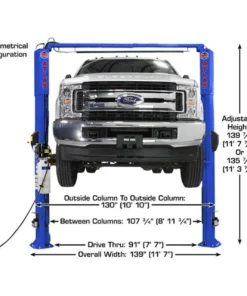 Alternative view of Atlas Equipment Platinum PVL10 ALI Certified Commercials Overhead 10,000 lb. Capacity 2-Post Lift