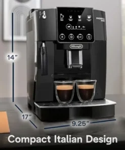 Alternative view of De’Longhi Magnifica Start Automatic Espresso Machine with Manual Milk Frother & Built in Grinder – 3 One-Touch Recipes, Easy-to-Clean, Home Barista Coffee Maker for Lattes, Cappuccino, Iced Coffees