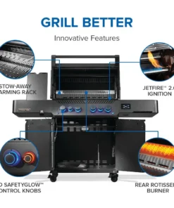 Alternative view of Napoleon Phantom Prestige 500 Connected — Matte Black 4-Burner Infrared Gas Grill