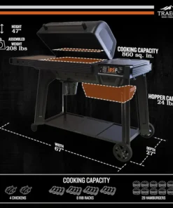 Alternative view of Traeger Woodridge Pro Pellet Grill – Premium Wood-Fired BBQ Smoker